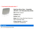 thumbnail image 2 of Right Door Mirror Glass - Compatible with 2016 - 2017 Mercedes-Benz B250e, 2 of 2
