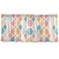 thumbnail image 7 of Yayeee Kitchen Curtains Tier Set of 2 Light Filtering 57"x36" Over Sink Window Panels, Pink Abstract Pattern, 7 of 7