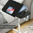 thumbnail image 5 of EastVita Overbed Table with Wheels, Height Adjustable Over Bed Table Movable Rolling Bedside Table Standing Desk Bed Table for Hospital and Home Use, 5 of 8