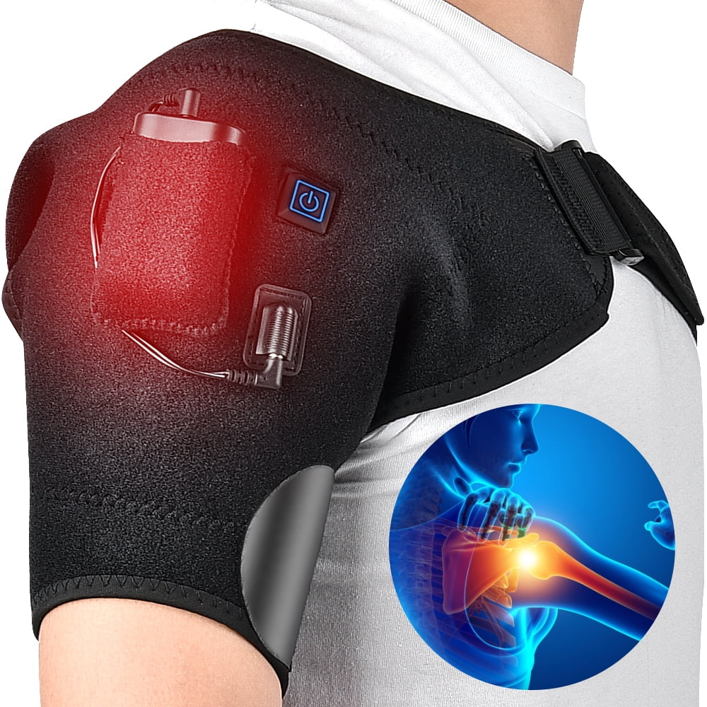 Heated Shoulder Wrap Brace,3 Heating Setting, Wireless Portable