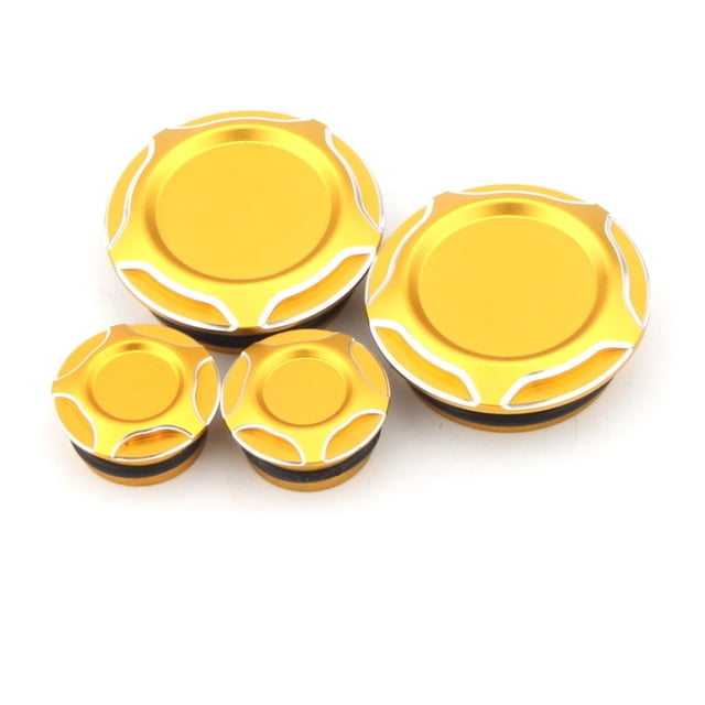4 piezas de tapa de agujero de marco de motocicleta para Dorado Cola Tapas para orificios de marco