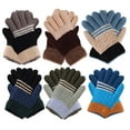 thumbnail image 2 of Toddler-Kids Soft And Warm Fuzzy Interior Lined Gloves 6-Pack, 2 of 2