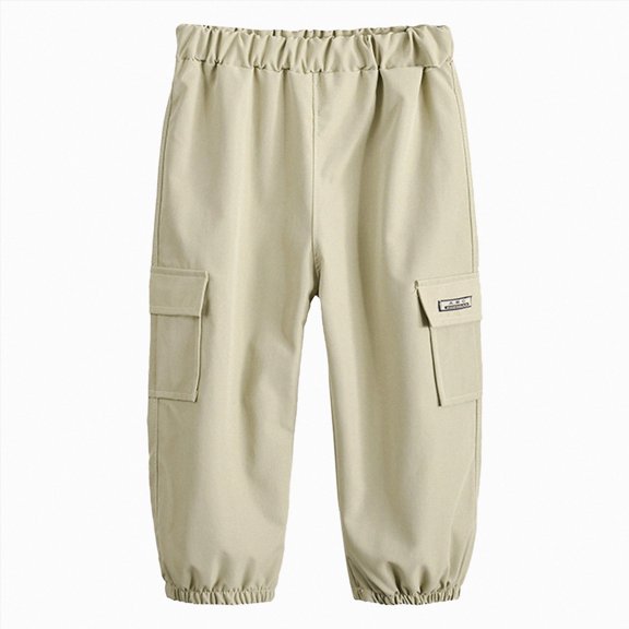 Splozh Toddler Boys Pants 1-8 Years Toddler Summer Girls Boys Trousers Fashion Printed Cargo Pants for Children,Khaki,6-12 Months