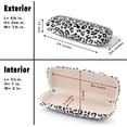 thumbnail image 3 of Hard Shell Eyeglass Case Clamshell Fits Small to Medium Frame Glasses Sunglasses for Women Men in White Leopard, 3 of 6