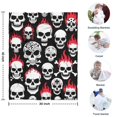 thumbnail image 4 of Skulls with Fire Pattern Blanket,Comfortable Soft Flannel Throw Blanket,All Season,Warm Lightweight Blankets for Sofa Bed Couch Living Room Chair,30"x40"(80x100cm), 4 of 4