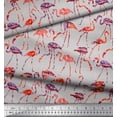 thumbnail image 3 of Soimoi Viscose Chiffon Fabric Flamingo Bird Printed Fabric 1 Yard 42 Inch Wide, 3 of 3