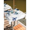 thumbnail image 2 of Outdoor Tablecloth with Umbrella Hole for Patio/Picnic/Party/Camping, Navy Blue Spring Floral Waterproof Table Cloth Square Cover Washable, Farmhouse Butterfly Watercolor (54"x 54"), 2 of 8