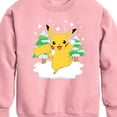 thumbnail image 2 of Pokémon - Pikachu Snowball Fight - Youth Crew Fleece Sweatshirt, 2 of 4