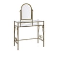 thumbnail image 2 of Linon Clarisse Vanity and Bench Stool Set, Antique Gold, 2 of 14