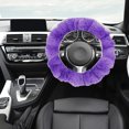 thumbnail image 2 of Unique Bargains Winter Warm Durable Portable Faux Fur Car Steering Wheel Cover Replacement Universal, 2 of 6