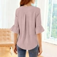 thumbnail image 5 of Neewe Women's Dressy Ruffle Blouse Long Sleeve Collar Neck Button Down Victorian Shirt Tops, 5 of 9