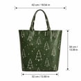 thumbnail image 3 of Christmas Tree Print Tote Bag, Green Holiday Handbag for Women, Large Reusable Shopping Shoulder Bag with Double Handles, Festive Winter Gift Carrier, 3 of 6