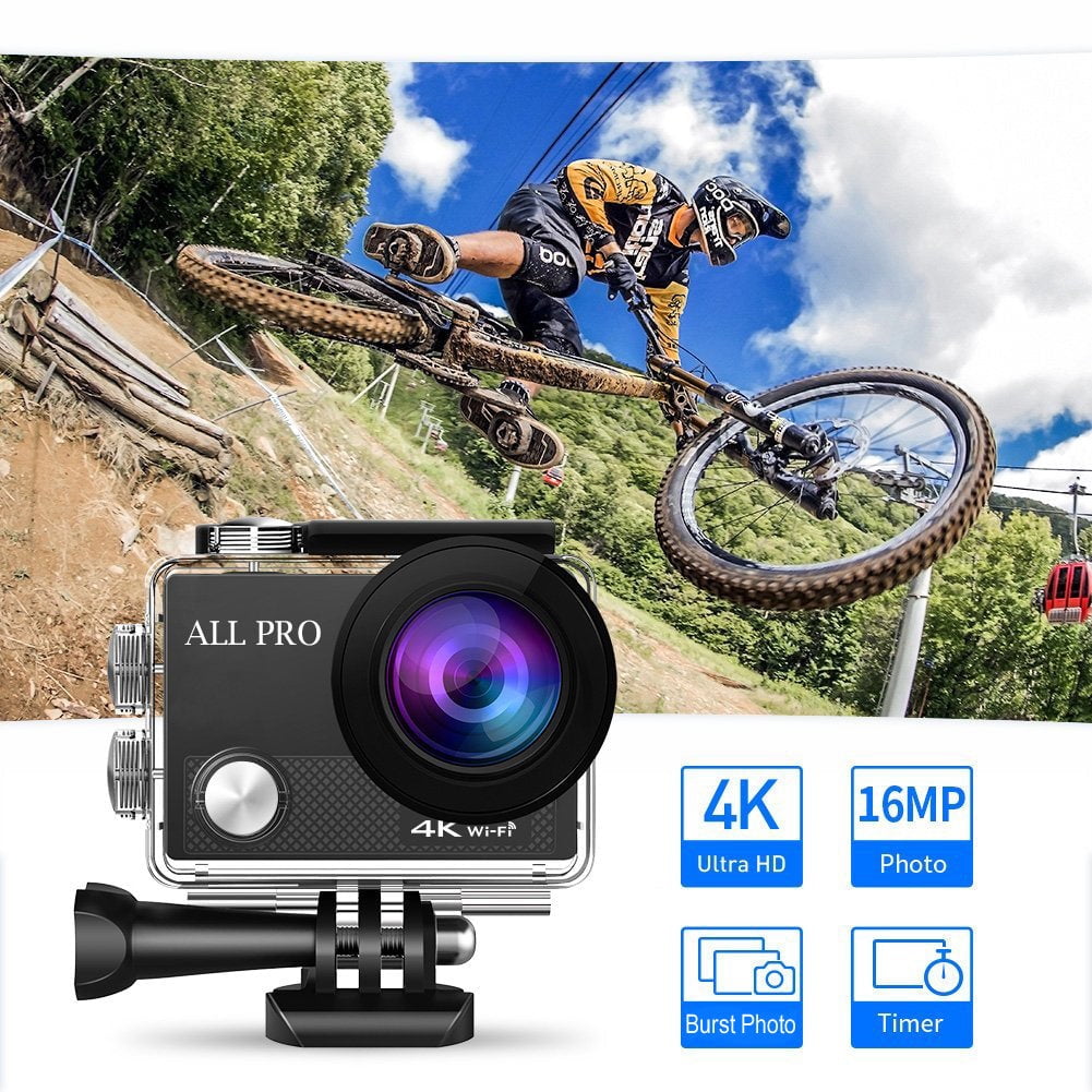 Ugi Action Camera HD 720P/1080P/4K Sports Cam HD WIFI Underwater Camera Diving Waterproof Action Camcorder with Accessories for Kids,Snorkeling,Motorcycle,Bike,Helmet,Car,Ski and Water Sports 