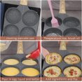 thumbnail image 5 of Sartén para crepes de inducción, sartén para panqueques pequeña de 4 agujeros, sartén para huevos antiadherente, panqueque y, 5 of 5