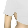 thumbnail image 6 of Hrsba Trendy Tops Solid Color Crew Neck Hollow Out Open Back Short Sleeve T Shirt for Women, 6 of 6