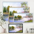 thumbnail image 4 of Designart 'Trees On The Bank Of River' Lake House Framed Canvas Wall Art Print, 4 of 5