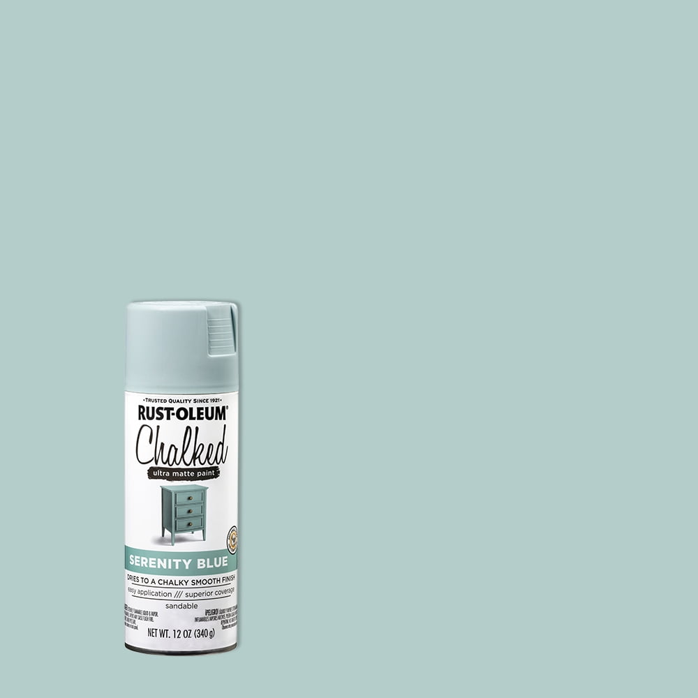 Serenity Blue, Rust-Oleum Chalked Ultra Matte Spray Paint, 12 oz
