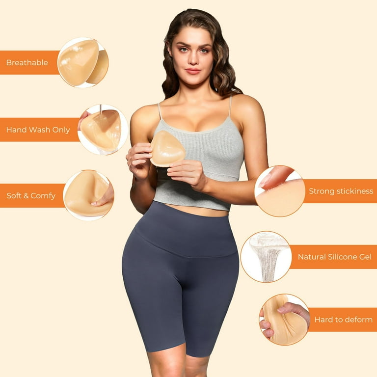 2024 Newest Ultra Boost Bra Inserts Double-Sided Adhesive Pads Sticky Bikini Padding Inserts Push Up for Sports Bra Swimsuit