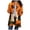 Orange, variant on Women's Halloween Cat Pumpkin Cardigan Long Sleeve Open Front Knit Outwear Over Coats Plus Size Knit Sweater Top Pink S
