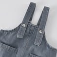 thumbnail image 6 of XIMIN Baby Boys Girls Denim Overall Shorts - Loose Fit Jean Overall Shorts with Pockets Denim Shortalls for Summer, 6 of 9