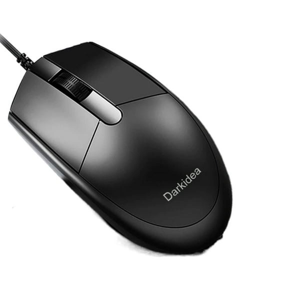 Darkidea Computer mouse, 3-Button USB Wired Mouse with Scrolling and Tracking - Standard, Black