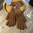 thumbnail image 3 of D-GROEE 1 Pair Winter Touchscreen Gloves -Warm Knit Plush Gloves with Elastic Cuff for Thermal Outdoor Camping, 3 of 8