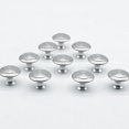 thumbnail image 4 of 12 tiradores redondos para armario de cocina, cajón, puerta, armario, color plateado, un solo orificio, accesorio para muebles de aleación de zinc, 4 of 6