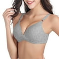thumbnail image 2 of DXOUPM Women's Cotton Nursing Bras Comfortable Push up Bras for Women Maternity Moms Bras Nursing Bras for Breastfeeding Grey 36, 2 of 5