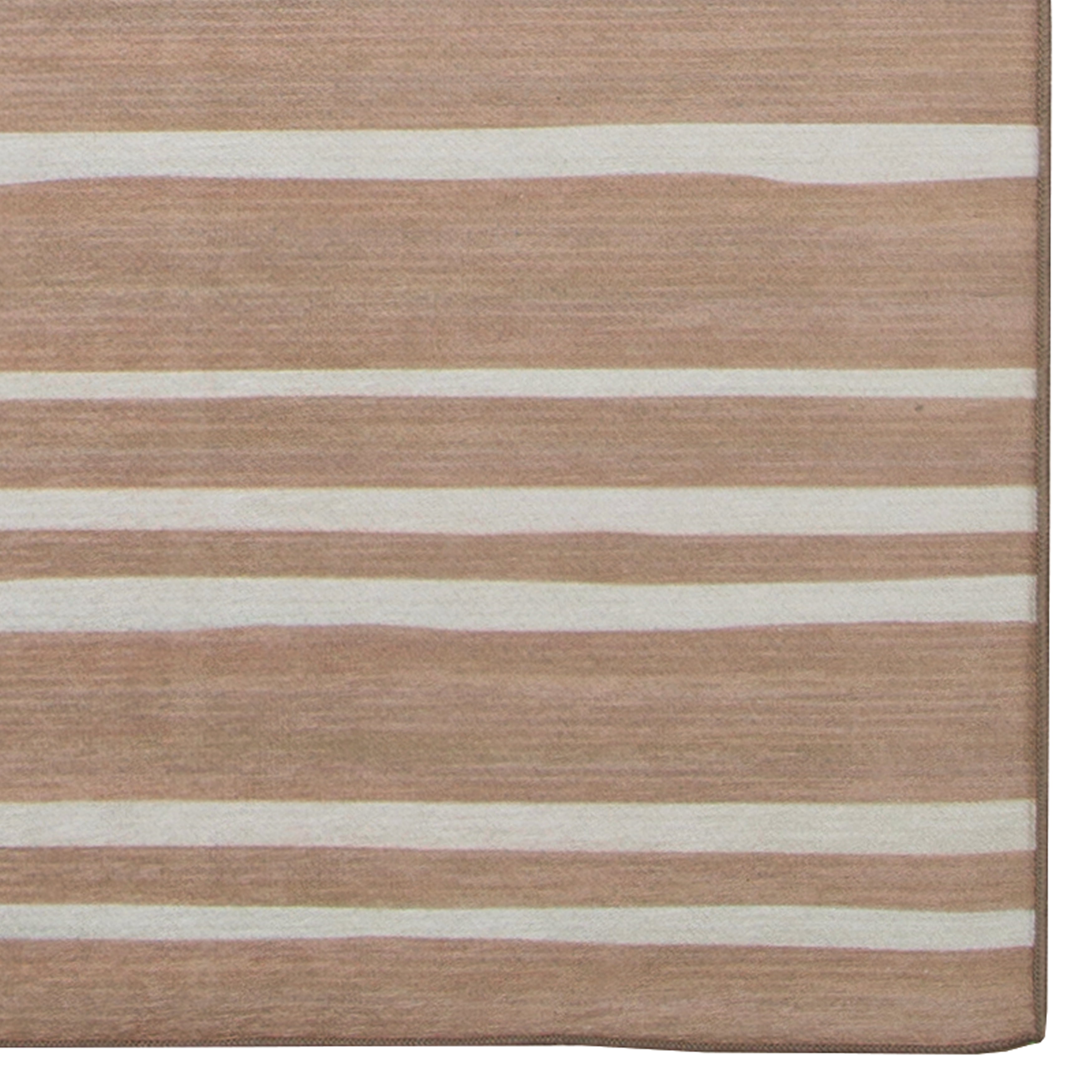 Linon Outdoor Washable Area Rug Collection, Tan and Ivory, 3' x 5'