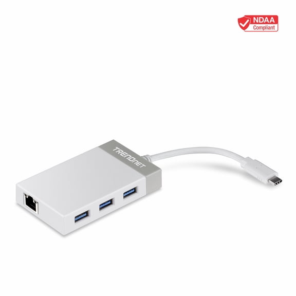 TRENDnet TUC-ETGH3 USB-C to Gigabit Ethernet Adapter   USB Hub