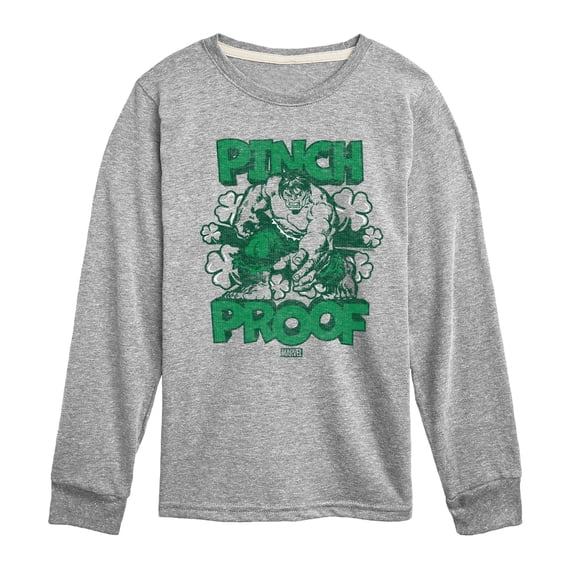 Marvel The Incredible Hulk - St Patrick's Day Pinch Proof - Toddler And Youth Long Sleeve Graphic T-Shirt