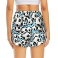 thumbnail image 2 of Lsque Football Soccer Ball Printed Women's Running Shorts with Liner Pockets,Elastic Quick Dry Workout Athletic Gym Yoga Shorts,Womens High Waist Shorts-XX-Large, 2 of 9