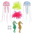 thumbnail image 4 of Decoraciones brillantes para peceras, 6 piezas de adornos brillantes para acuarios, decoraciones artificiales para peceras, accesorios para paisajes de acuarios, salida de alta intensidad Jadeshay  A, 4 of 8