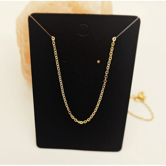 Omodo Chain Necklace, Gold Tone, Minimalist Jewelry