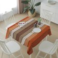 thumbnail image 6 of Burnt Orange Brown Table Cloth Waterproof Tablecloths, Farmhouse Vintage Wooden Tablecloth Dining Table Cover for Kitchen Party Tabletop Outdoor, Square Tablecloth 60x60 Inch, 6 of 9