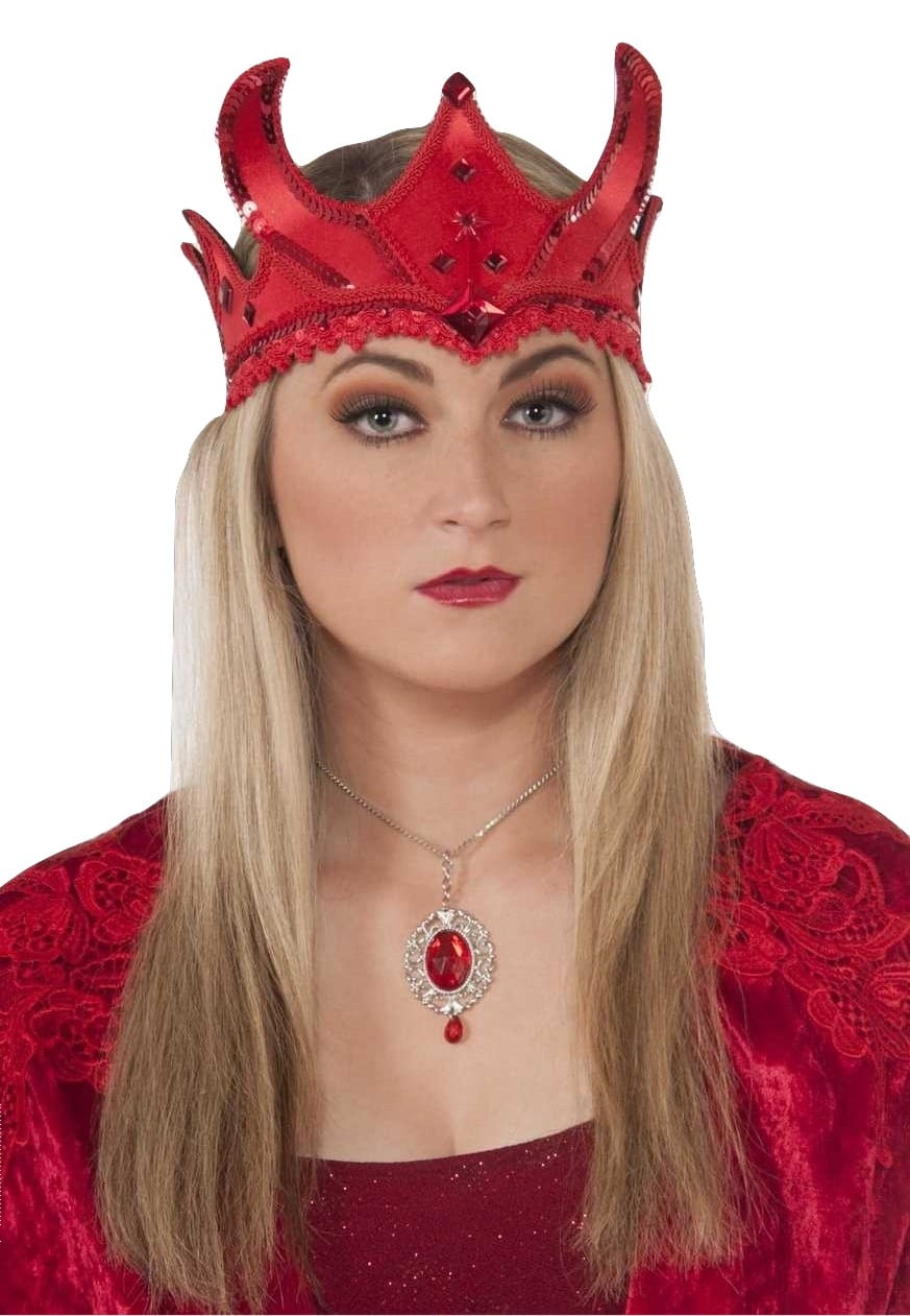 Medieval Queen Red Crown Tiara Costume Accessory