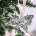 thumbnail image 4 of Farfi colgante para árbol de Navidad creativo hueco tallado forma de mariposa Memorial exquisito colgante para el hogar para espejo retrovisor para coche, 4 of 5