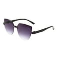 thumbnail image 2 of gafas de sol de las mujeres Gafas De Sol Extragrandes Sin Marco Para Mujer Irregular PC Ladies Gradient Grey Gris degradado Magideal gafas de sol de las mujeres, 2 of 7