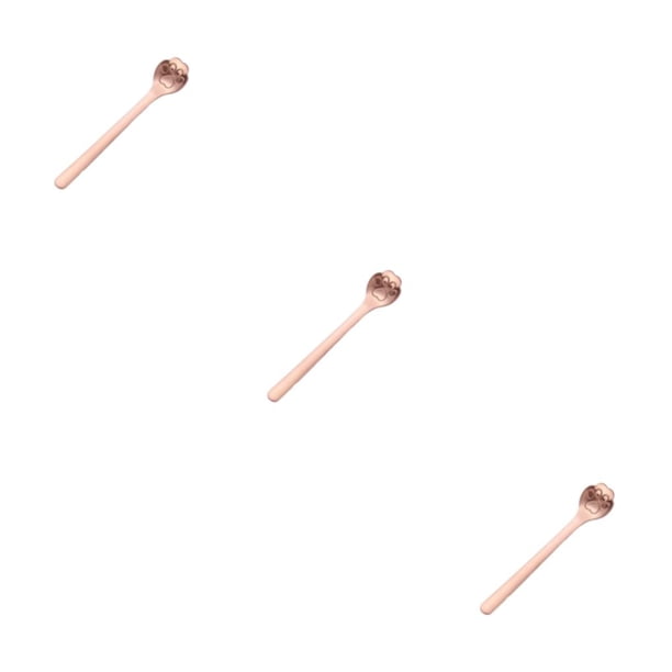 Naiovety Teaware para el hogar esencial para beber té exquisita y práctica cuchara mezcladora pata de gato oro rosa 1 Type1 NO1