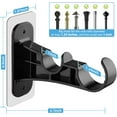 thumbnail image 5 of 12 Pack No Drill Double Curtain Rod Brackets, No Nail Adhesive Curtain Rods Holder, Non-Drilling Stick on Rod Hooks, Double Brackets Hangers for Living Room, Bathroom, Kitchen (Black), 5 of 8