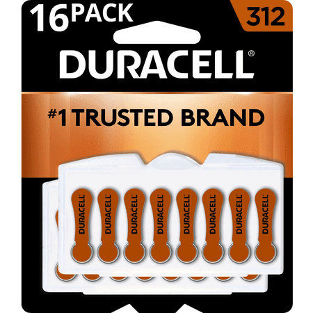 Duracell Hearing Aid Batteries with Easy-Fit Tab Size 312 16 (Best 312 Hearing Aid Batteries)
