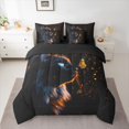 thumbnail image 2 of Manfei 3D Magical Cat Twin Bedding Sets 7-Piece for Teens, Dreamy Butterfly Bedding Comforter Set, Kawaii Animal Reversible Sheet Sets, Super Cozy Room Decor, 2 of 7