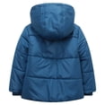 thumbnail image 2 of Richie House Little Boys Blue Rainbow Stripe Hooded Padding Jacket 1/2, 2 of 2