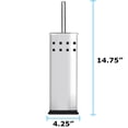 thumbnail image 3 of Blue Donuts - Toilet Brush and Holder, Toilet Bowl Brush for Bathroom, Toilet Cleaner, Odor Free, Chrome, 3 of 7