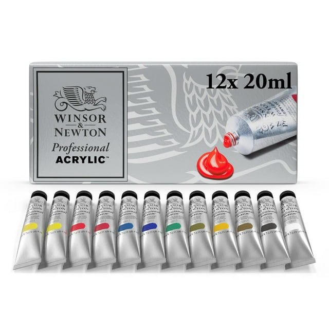Set de 12 tubos de pintura acrílica Winsor & Newton Artists', 20 ml