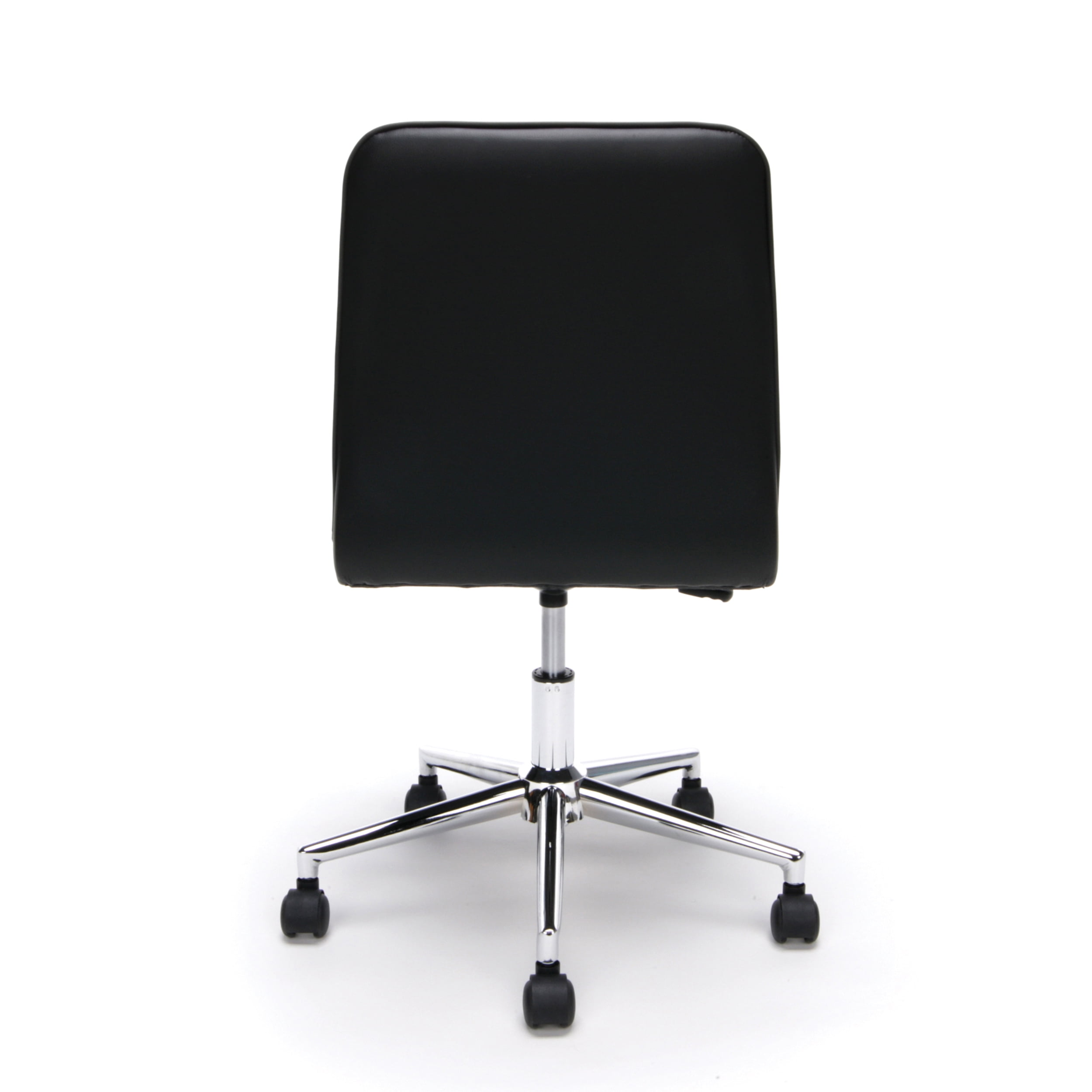OFM Straton Series Mid Back Black Armless Vinyl Swivel Task Chair