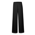 thumbnail image 5 of Lroveb Wide Leg Pants for Women, High Waisted Summer Pants Womens, Womens Solid Elastic Pants Waist Black, 5 of 7