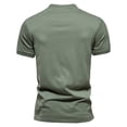 thumbnail image 2 of BOBOGOJP T-Shirts à Manches Courtes pour Hommes en Coton Mi-Lourd Col Rond (Vert,G), 2 of 3