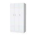 thumbnail image 3 of Newboti Furniture Augusta 3-Door Wardrobe with Hanging Rod White 21593, 3 of 7