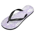 thumbnail image 2 of YAZAOOSummer Flip Flops Creatively Lavender Lace Patterns Simple Beach Sandals, 2 of 8